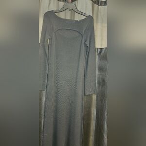 EQUIPMENT FEMME WOMEN'S BLACK L/S HEAVY KNIT LONG MAXI DRESS SIZE MEDIUM NWOT